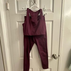 Great Condition Plum Workout Set